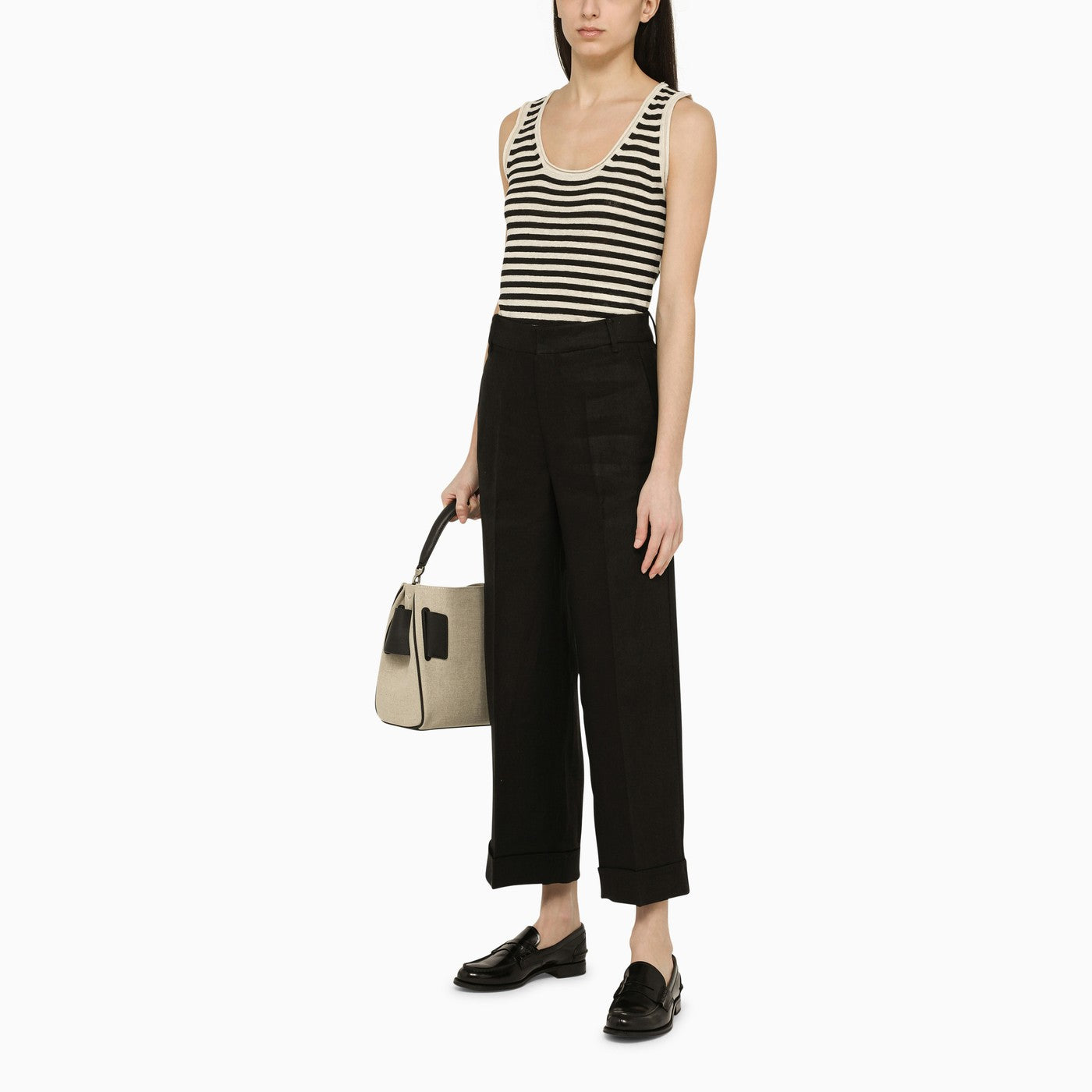 Linen Cropped Trousers