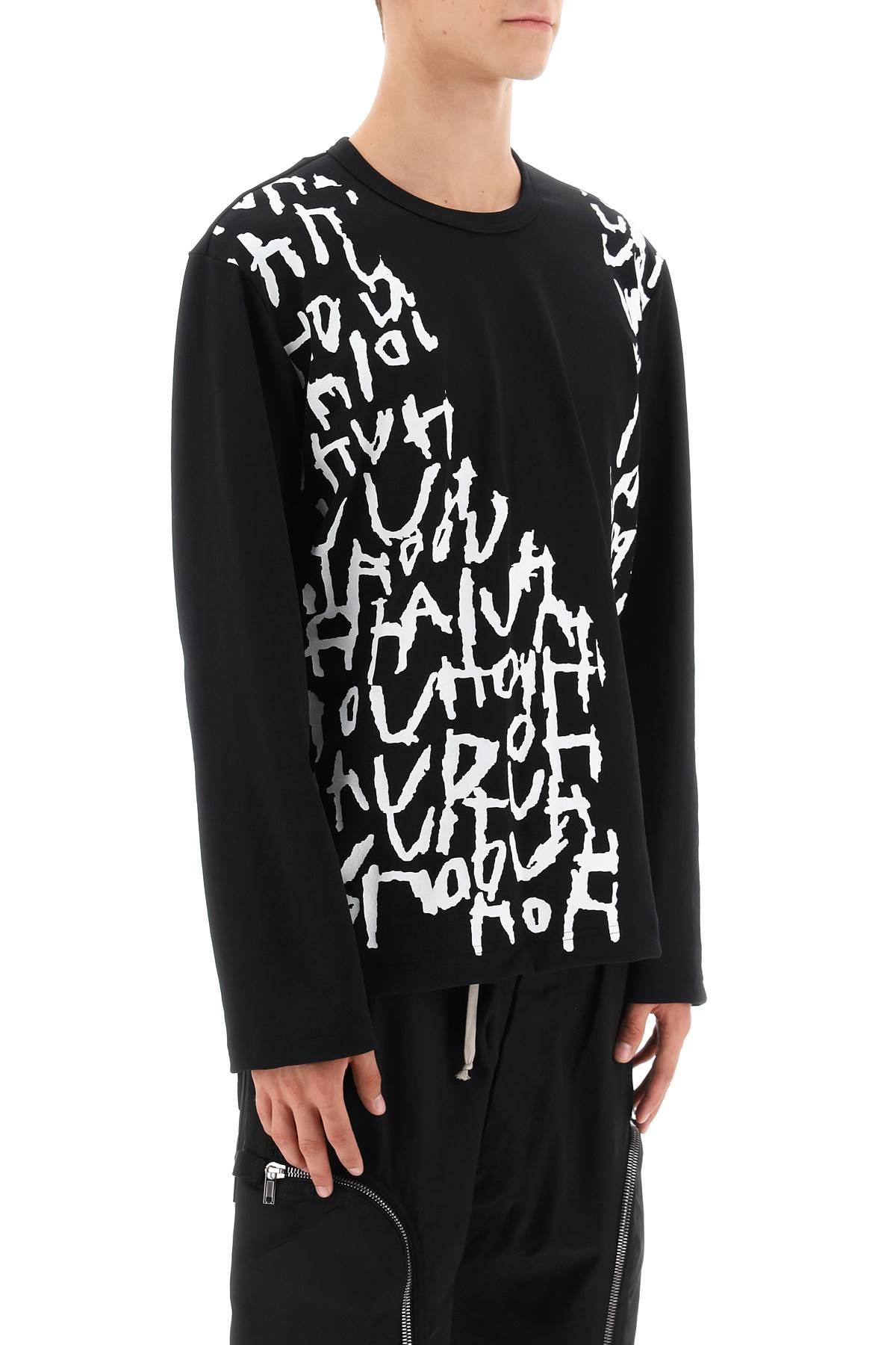 Comme Des Garcons Homme Plus Long Sleeve Printed T Shirt | Balardi